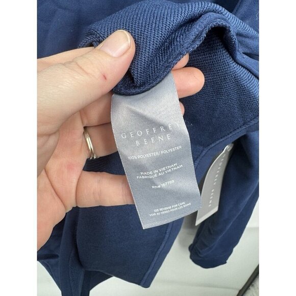 Geoffrey Beene Lightweight Hoodie Men XL Blue Pullover Classic Minimalist NEW - Picture 7 of 9